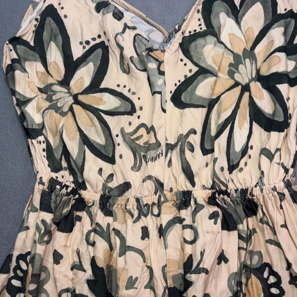 Women's FARM Rio Tropical Green Leaf Print Midi Dress size Medium - Picture 6 of 14